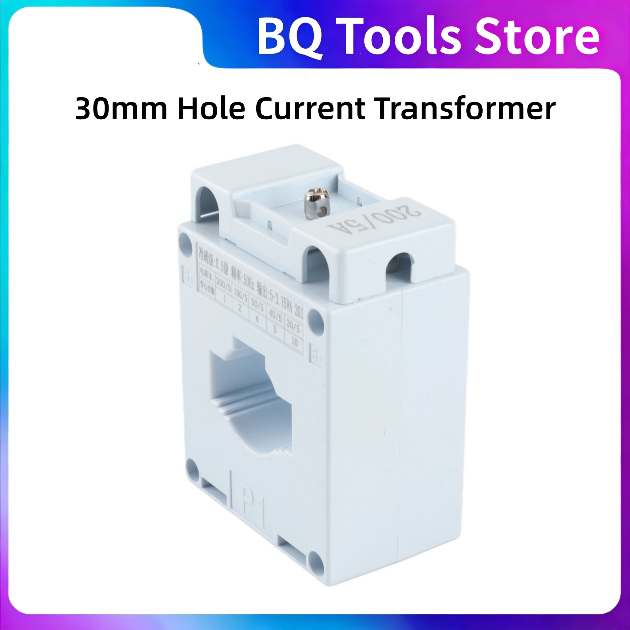 30mm Current 30mm Hole Current Primary Secondary 5A Mutual Inductor Coil Current
30mm Current 30mm Hole Current Primary Secondary 5A Mutual Inductor Coil Current