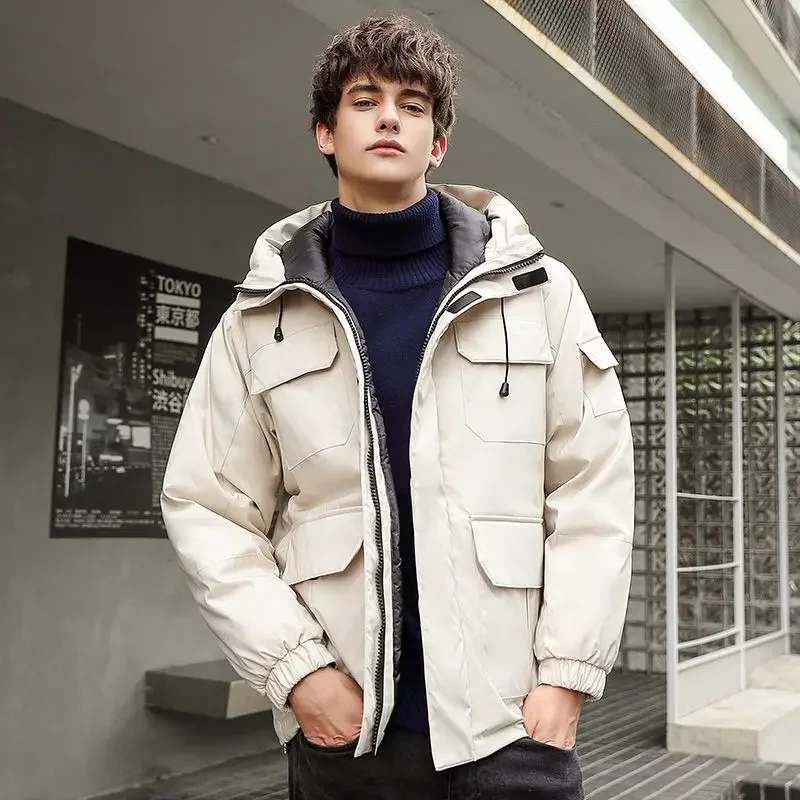 Winter Cargo Men's Down Jacket Men's Short Thickened Warm Hooded Windproof Cold Fashion Trend Korean Version of The Jacket Man
Winter Cargo Men's Down Jacket Men's Short Thickened Warm Hooded Windproof Cold Fashion Trend Korean Version of The Jacket Man