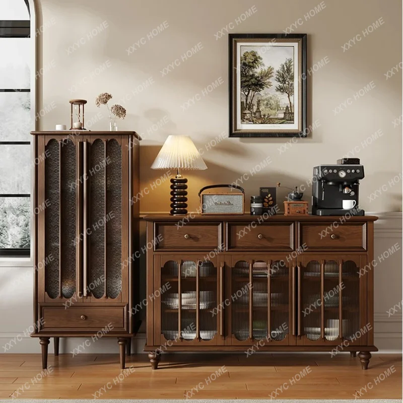 L medieval solid wood dining side cabinet against the wall storage cabinet retro coffee cabinet
L medieval solid wood dining side cabinet against the wall storage cabinet retro coffee cabinet