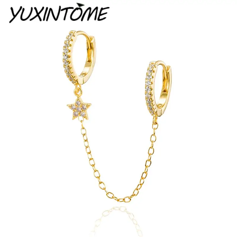 925 Sterling Silver Needle Premium Luxury Star Double Earring Chain Earrings for Women Fashion Wedding Earrings Accessories Gift
925 Sterling Silver Needle Premium Luxury Star Double Earring Chain Earrings for Women Fashion Wedding Earrings Accessories Gift