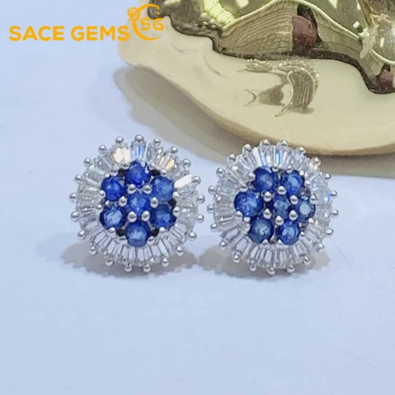 SACEGEMS Fashion Jewelry Earrings for Women 925 Sterling Silver 2.5MM Natural Sapphire Stud Earrings Wedding Party Fine Jewelry
SACEGEMS Fashion Jewelry Earrings for Women 925 Sterling Silver 2.5MM Natural Sapphire Stud Earrings Wedding Party Fine Jewelry