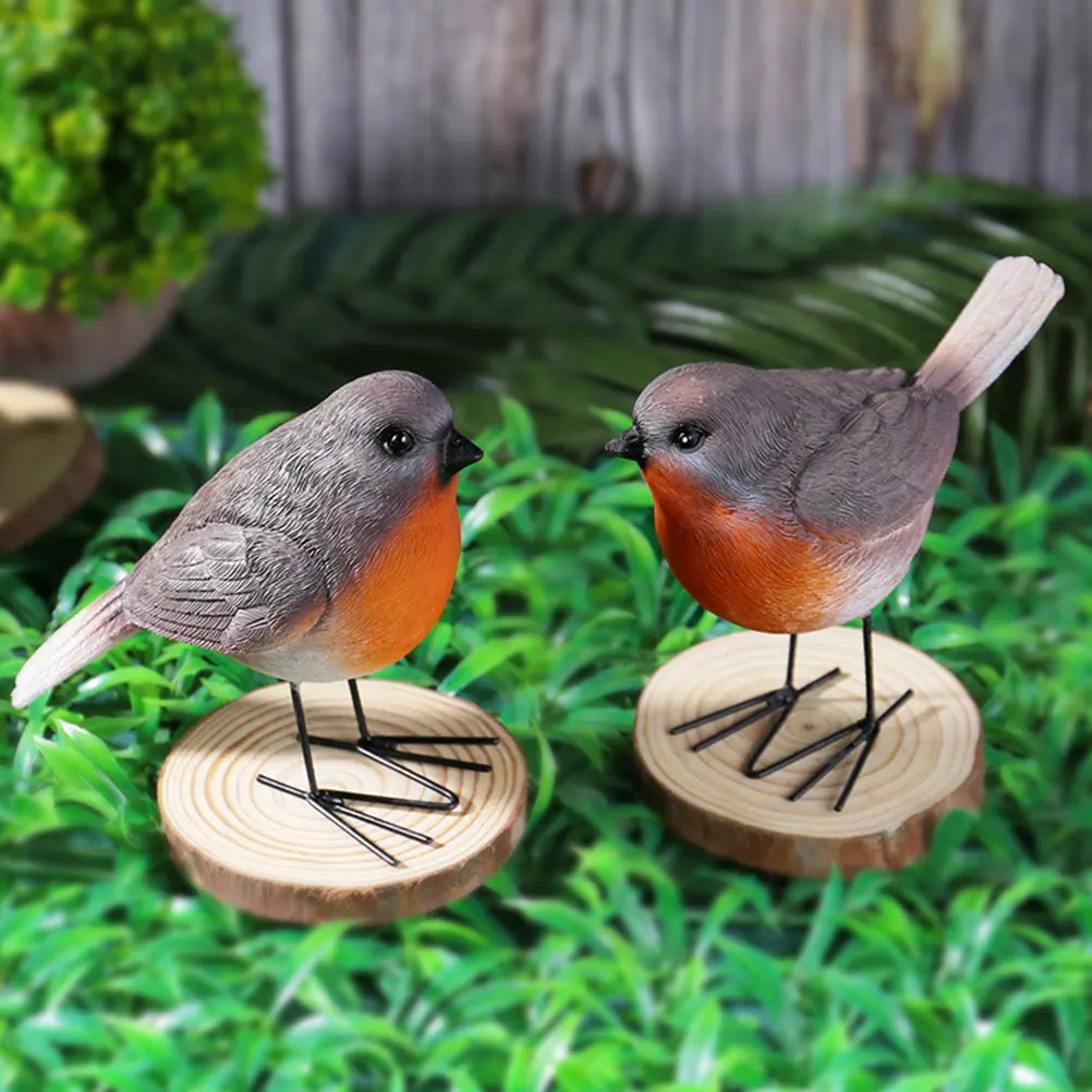 2 Pcs Robin Ornaments Birds Statue Artificial Models Table Decor Fake Statues Figurine Resin Garden Desktop Decoration 
2 Pcs Robin Ornaments Birds Statue Artificial Models Table Decor Fake Statues Figurine Resin Garden Desktop Decoration
