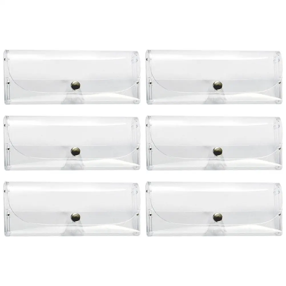 6 Pcs Glasses Storage Box Clear Button Slim Transparent Travel Case for Eyeglasses Sunglasses Protective Portable Practical
6 Pcs Glasses Storage Box Clear Button Slim Transparent Travel Case for Eyeglasses Sunglasses Protective Portable Practical