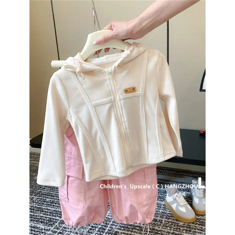 School Suit Autumn New Girl's Hooded Sweatshirt Zipper Cardigan Outerwear Overalls Two-Piece Set
School Suit Autumn New Girl's Hooded Sweatshirt Zipper Cardigan Outerwear Overalls Two-Piece Set