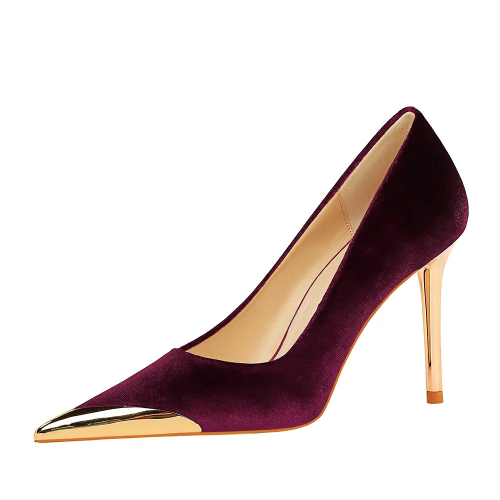 Women Style Banquet Fashion Light Luxury Thin High Heels Heel Metal Pointed Suede Women's Shoes Single Shoe Pumps туфли женские
Women Style Banquet Fashion Light Luxury Thin High Heels Heel Metal Pointed Suede Women's Shoes Single Shoe Pumps туфли женские