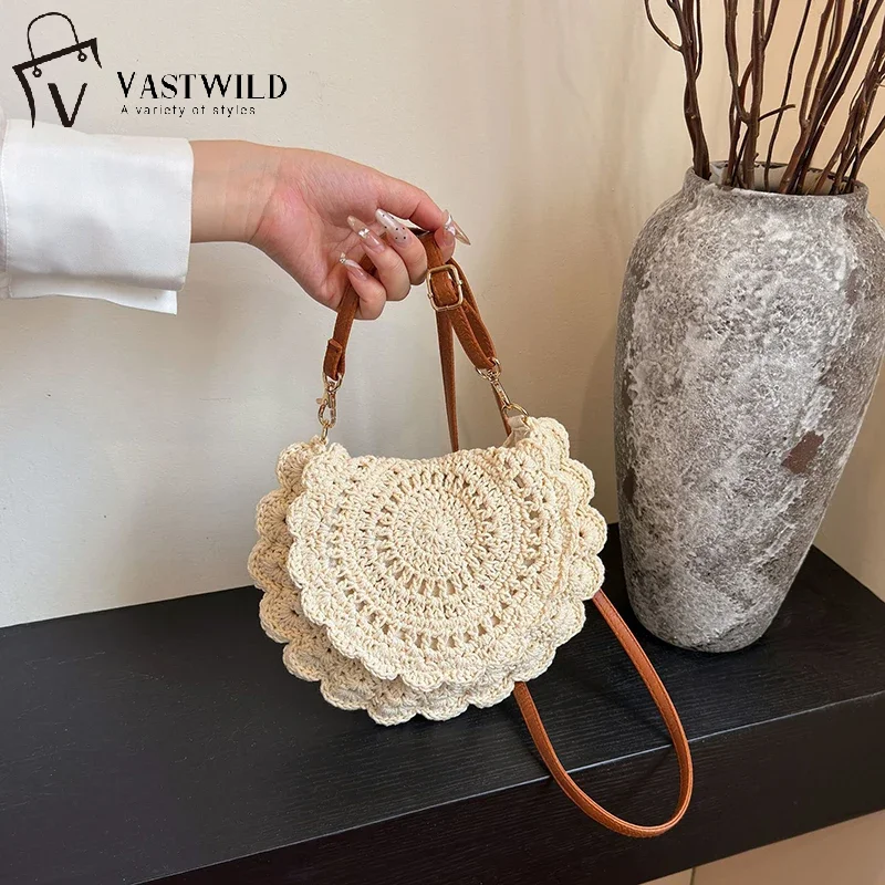 Fashion Hollow Woven Shoulder Bag For Women Handmade Cotton Thread Crochet Crossbody Bag Summer Beach Bag Flip Button Handbag
Fashion Hollow Woven Shoulder Bag For Women Handmade Cotton Thread Crochet Crossbody Bag Summer Beach Bag Flip Button Handbag