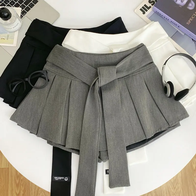 Summer Women's Pleated Skirt Fashion High Waist Slim Fit A-line Short Skirts Girls Sexy Mini Dance Skirts with Belt
Summer Women's Pleated Skirt Fashion High Waist Slim Fit A-line Short Skirts Girls Sexy Mini Dance Skirts with Belt 