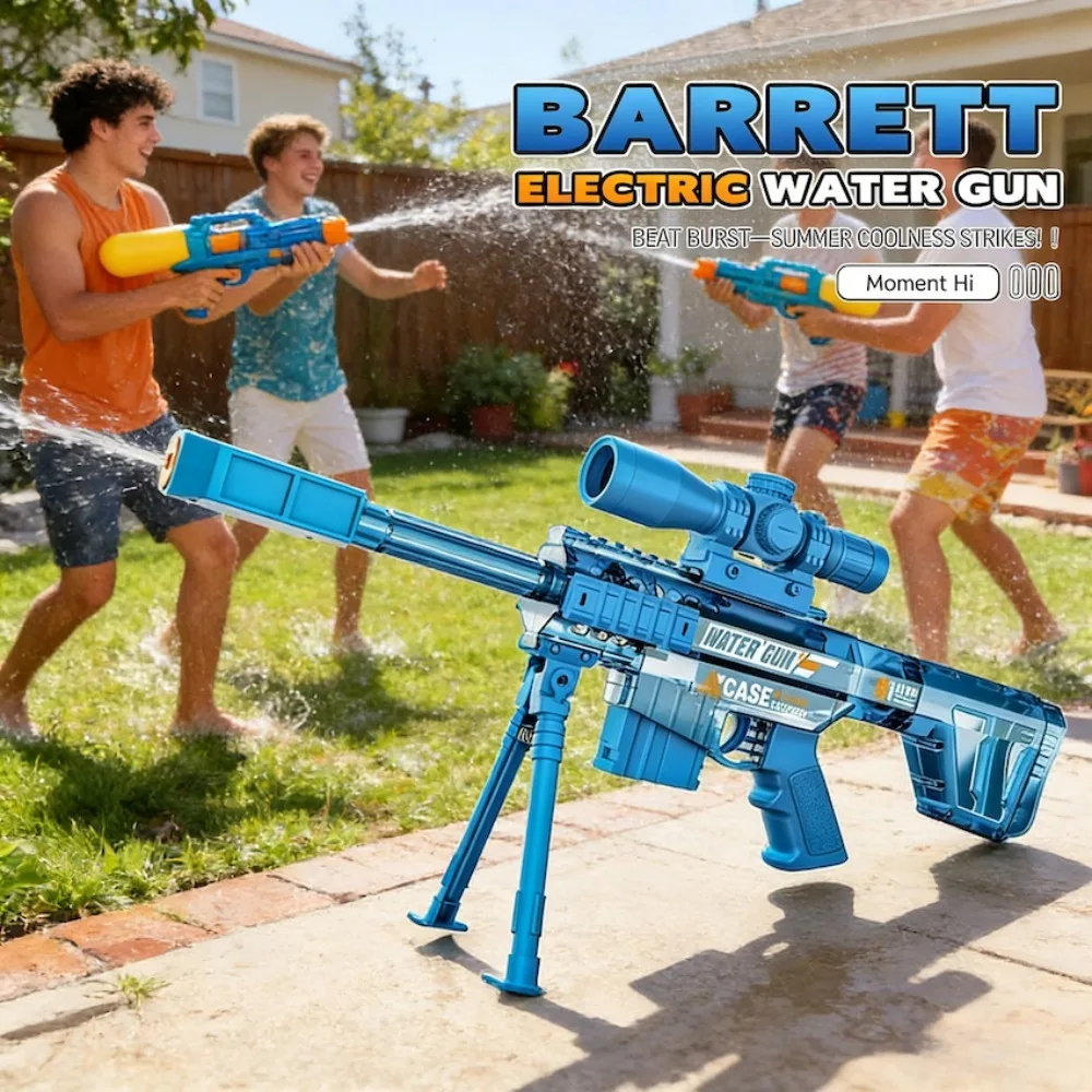 Barrett Sniper Electric Water Gun Toy Rechargeable Water Blaster with Tripod, Scope for Kids Adults Summer Pool Beach Party
Barrett Sniper Electric Water Gun Toy Rechargeable Water Blaster with Tripod, Scope for Kids Adults Summer Pool Beach Party
