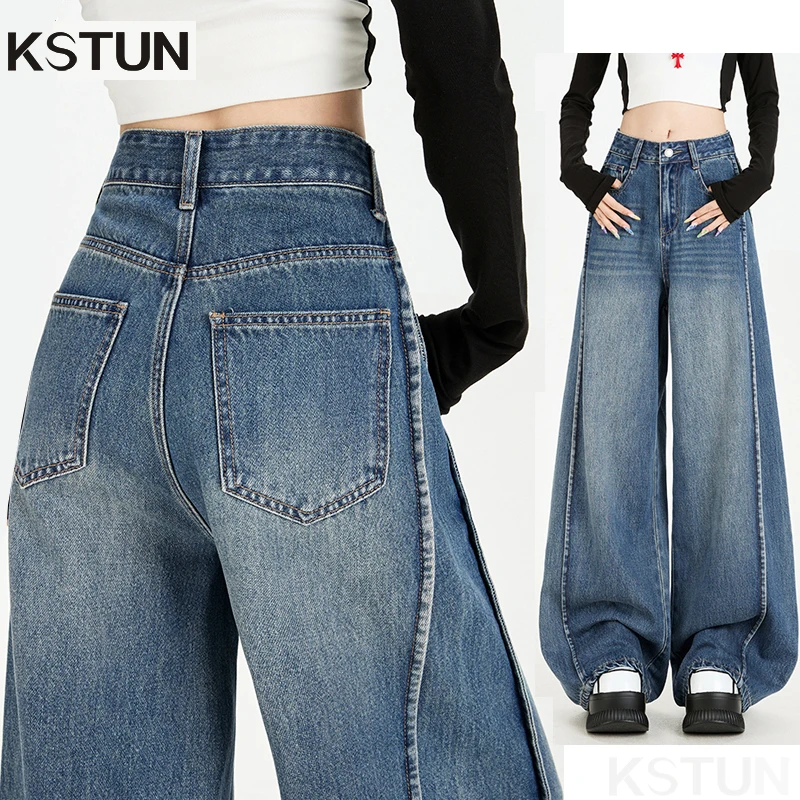 KSTUN 2026 Americian Streetwear High Waist Wide Leg Jeans For Women Baggy Pants Loose Fit Patchwork Vintage Soft Lyocell Jeans
KSTUN 2026 Americian Streetwear High Waist Wide Leg Jeans For Women Baggy Pants Loose Fit Patchwork Vintage Soft Lyocell Jeans
