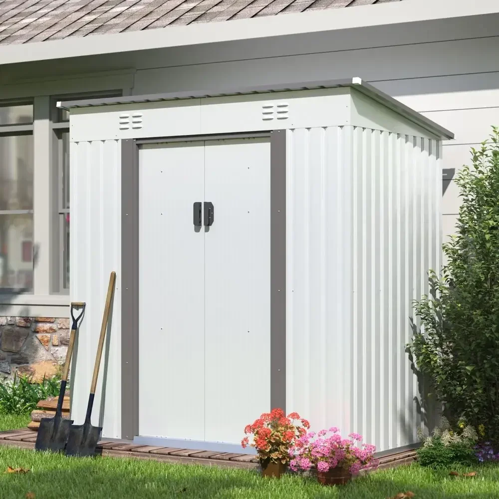 4'x6' Outdoor Metal Storage Shed Garden Utility Tool House Lockable Sliding Door
4'x6' Outdoor Metal Storage Shed Garden Utility Tool House Lockable Sliding Door
