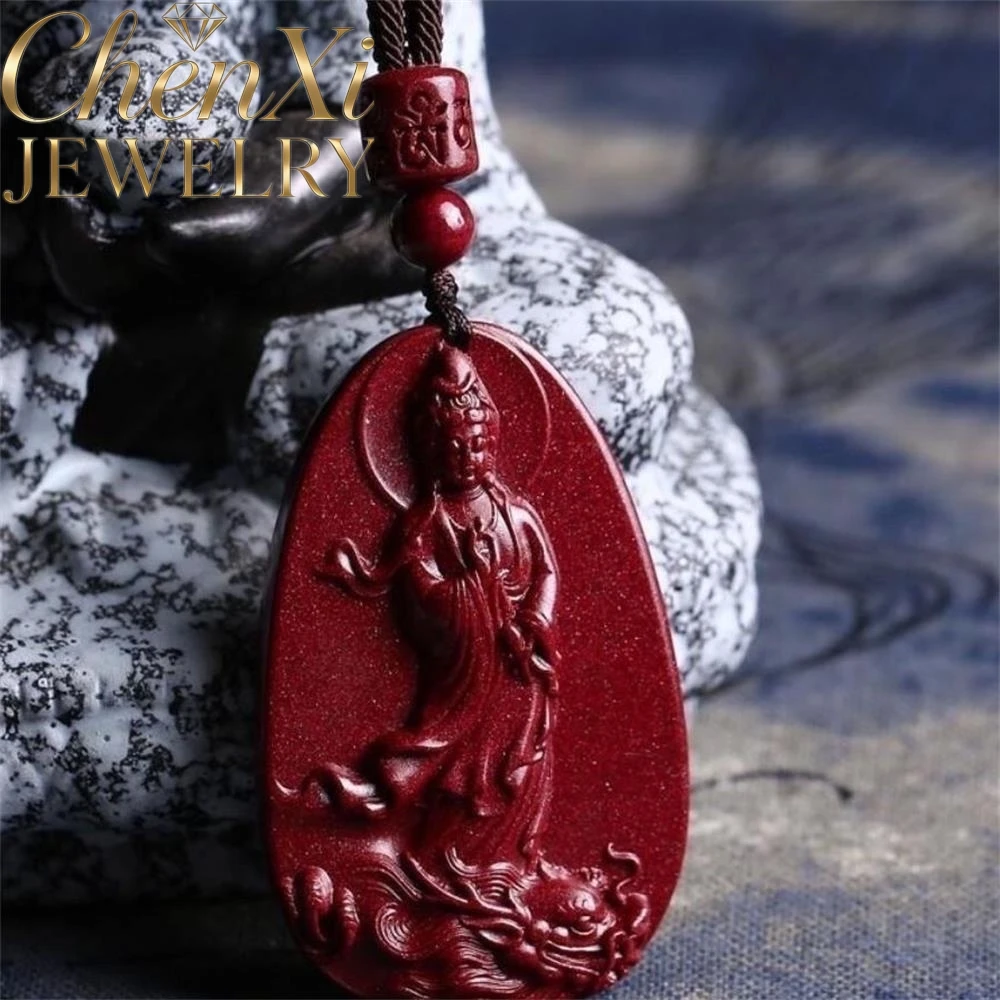 High-End Cinnabar Dragon Riding Bodhisattva Pendant Luxury Quality Fashion Fine Jewelry Exquisite Elegant Charms Popular Gift
High-End Cinnabar Dragon Riding Bodhisattva Pendant Luxury Quality Fashion Fine Jewelry Exquisite Elegant Charms Popular Gift