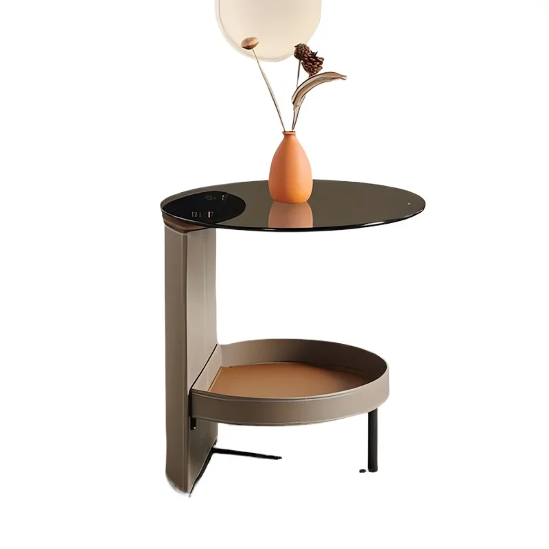 *Italian Light Luxury Saddle Leather Round Tempered Glass Bedside Table Bedroom Bedside Storage Cabinet
*Italian Light Luxury Saddle Leather Round Tempered Glass Bedside Table Bedroom Bedside Storage Cabinet