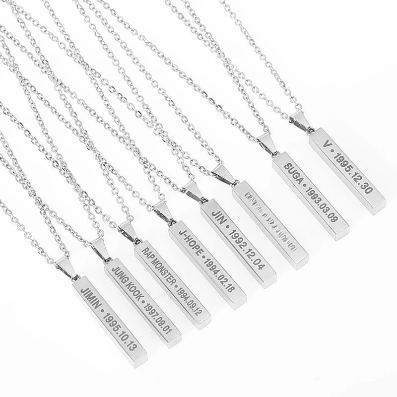 NEW BT21 name sweater chain three-dimensional long strip chain titanium steel collar chain decoration birthday gift 2026
NEW BT21 name sweater chain three-dimensional long strip chain titanium steel collar chain decoration birthday gift 2026