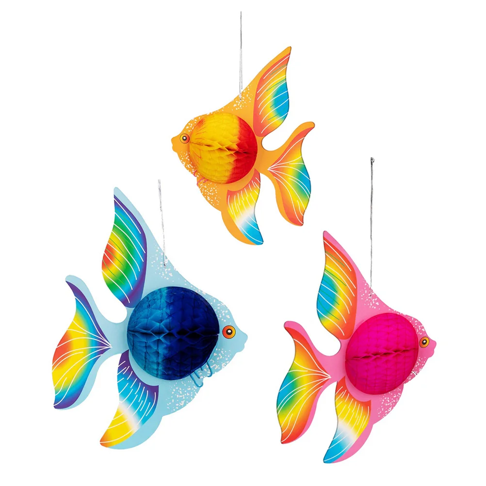3 Pcs Honeycomb Fish Pendant Paper nament Round Tropical Restaurant Home Festive Creative Lightweight Portable
3 Pcs Honeycomb Fish Pendant Paper nament Round Tropical Restaurant Home Festive Creative Lightweight Portable