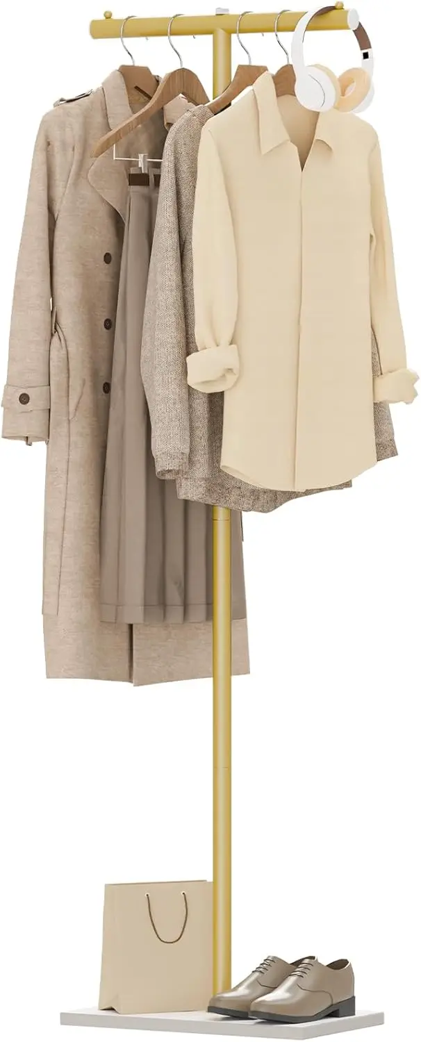 T-shaped Coat Rack Freestanding, Modern Clothes Rack with Rock Slab Base, Heavy-duty Metal Coat Tree for Boutiques, Hall
T-shaped Coat Rack Freestanding, Modern Clothes Rack with Rock Slab Base, Heavy-duty Metal Coat Tree for Boutiques, Hall