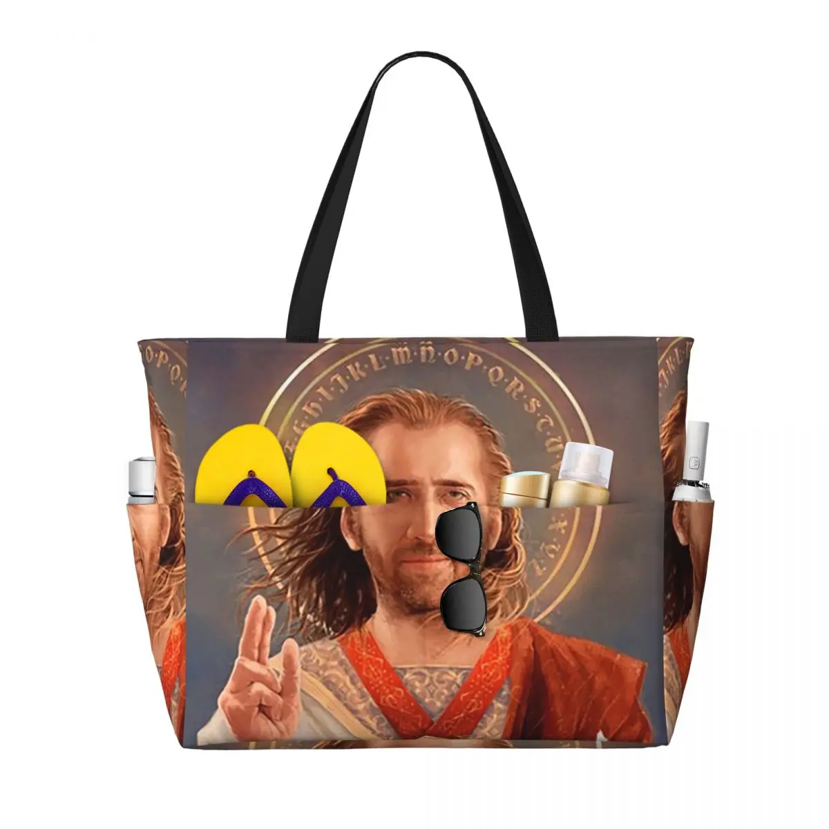 Nicolas Cage, Saint Nicolas Of Cage Beach Tote Bag Sport Gym Yoga Duffle Large Tote Bag Women Travel Bag Fitness bag
Nicolas Cage, Saint Nicolas Of Cage Beach Tote Bag Sport Gym Yoga Duffle Large Tote Bag Women Travel Bag Fitness bag