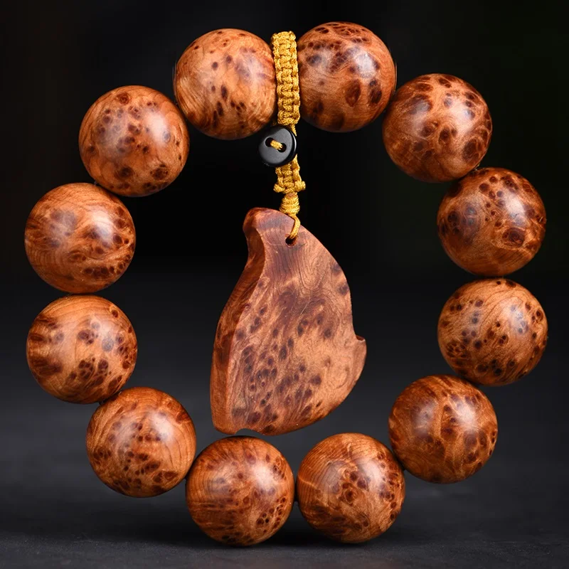 Cliff Cypress Rosary Bracelet Liangshan Cliff Cypress Knot Scar Bird's Eye High Oil Content Bracelet Gift for Men and Women 
Cliff Cypress Rosary Bracelet Liangshan Cliff Cypress Knot Scar Bird's Eye High Oil Content Bracelet Gift for Men and Women