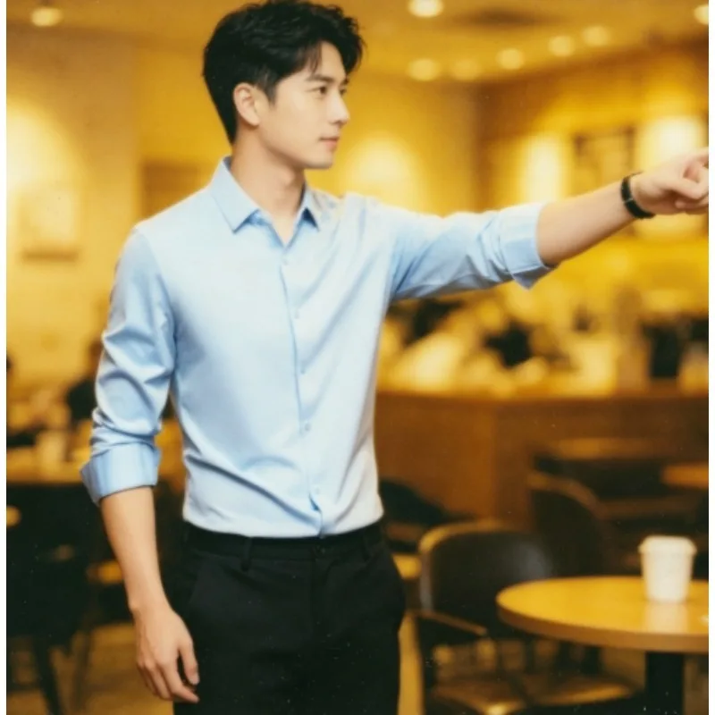 Men's Seamless Knit Formal Shirt Stretchy Comfort Fit Wrinkle Free for Everyday and Leisure Look
Men's Seamless Knit Formal Shirt Stretchy Comfort Fit Wrinkle Free for Everyday and Leisure Look