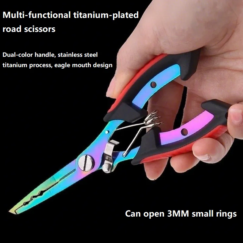 16cm Titanium Coated Multifunction Fishing Pliers Spring-Loaded Epsilon Hook Design with Non-Slip Grip
16cm Titanium Coated Multifunction Fishing Pliers Spring-Loaded Epsilon Hook Design with Non-Slip Grip