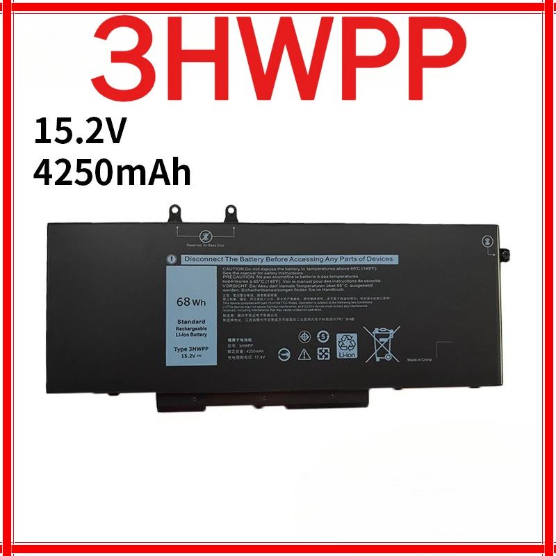4250mAh 3HWPP Laptop Battery For Dell Latitude 5401 5501 5410 5411 5510 5511,For Dell Precision 3541 3550 1VY7F N2NLL P80F003
4250mAh 3HWPP Laptop Battery For Dell Latitude 5401 5501 5410 5411 5510 5511,For Dell Precision 3541 3550 1VY7F N2NLL P80F003