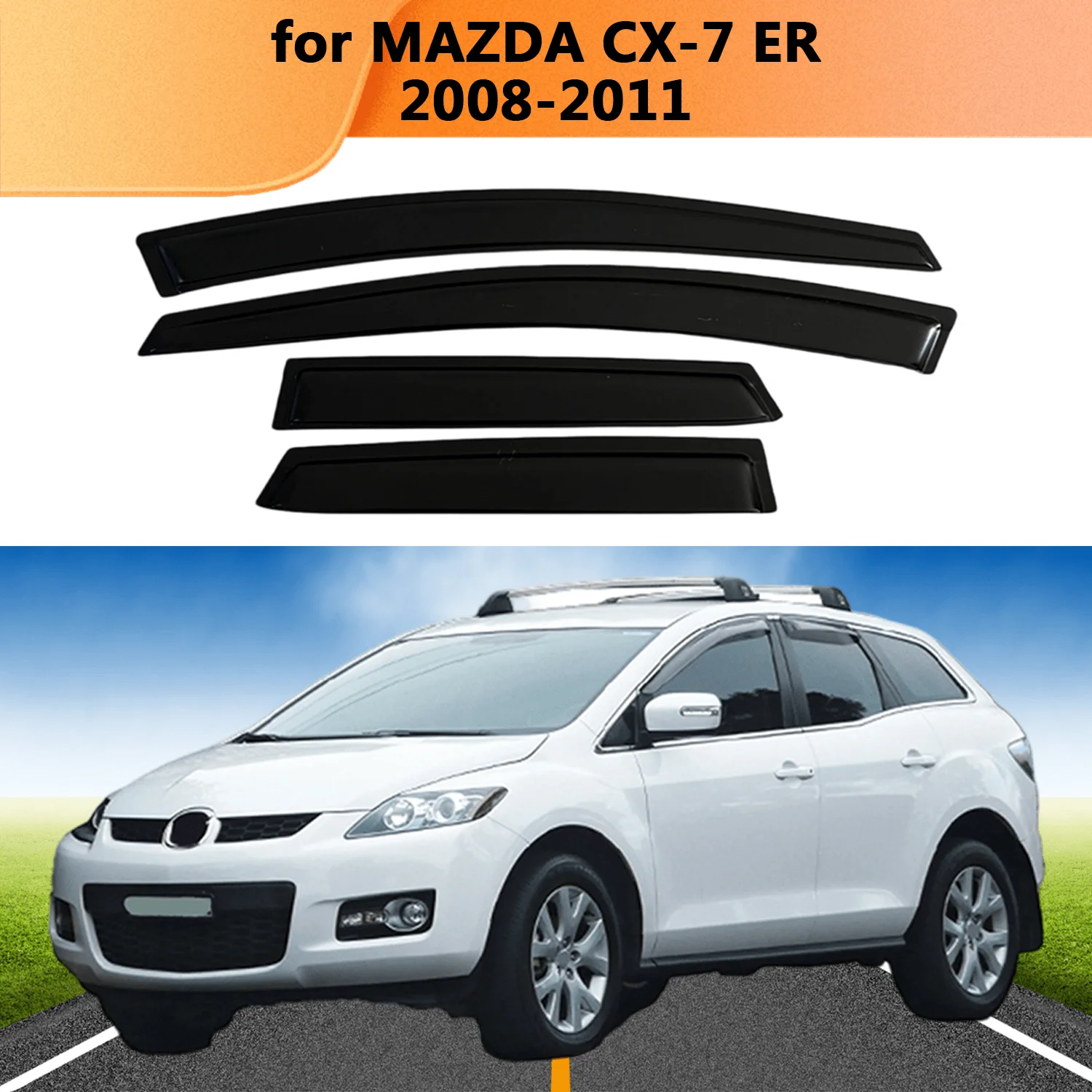 Window Visor for MAZDA CX-7 ER 2008 2009 2010 2011 Weathershied Door Visor Wind Sun Rain Guards Side Outside-Mount Tape On
Window Visor for MAZDA CX-7 ER 2008 2009 2010 2011 Weathershied Door Visor Wind Sun Rain Guards Side Outside-Mount Tape On