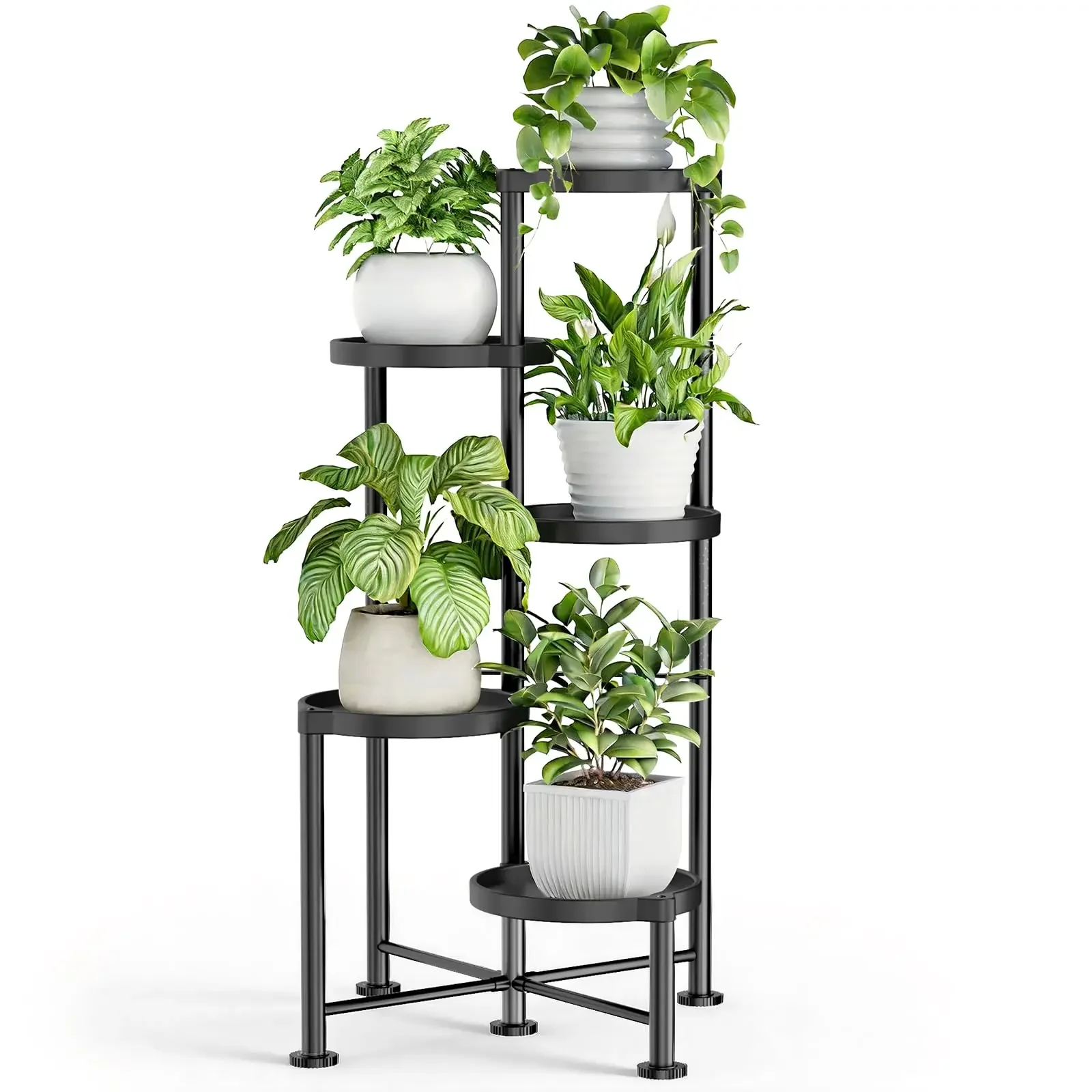 5-Tier Plant Stand With Deep Trays And Leveling Feet For Indoor Outdoor Use Black
5-Tier Plant Stand With Deep Trays And Leveling Feet For Indoor Outdoor Use Black