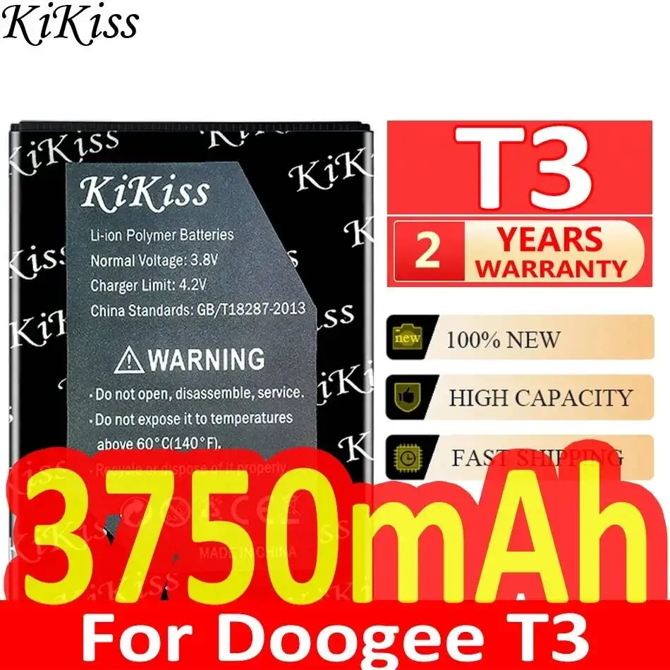 3750mAh High-Efficiency Mobile Phone Battery For Doogee T3
3750mAh High-Efficiency Mobile Phone Battery For Doogee T3