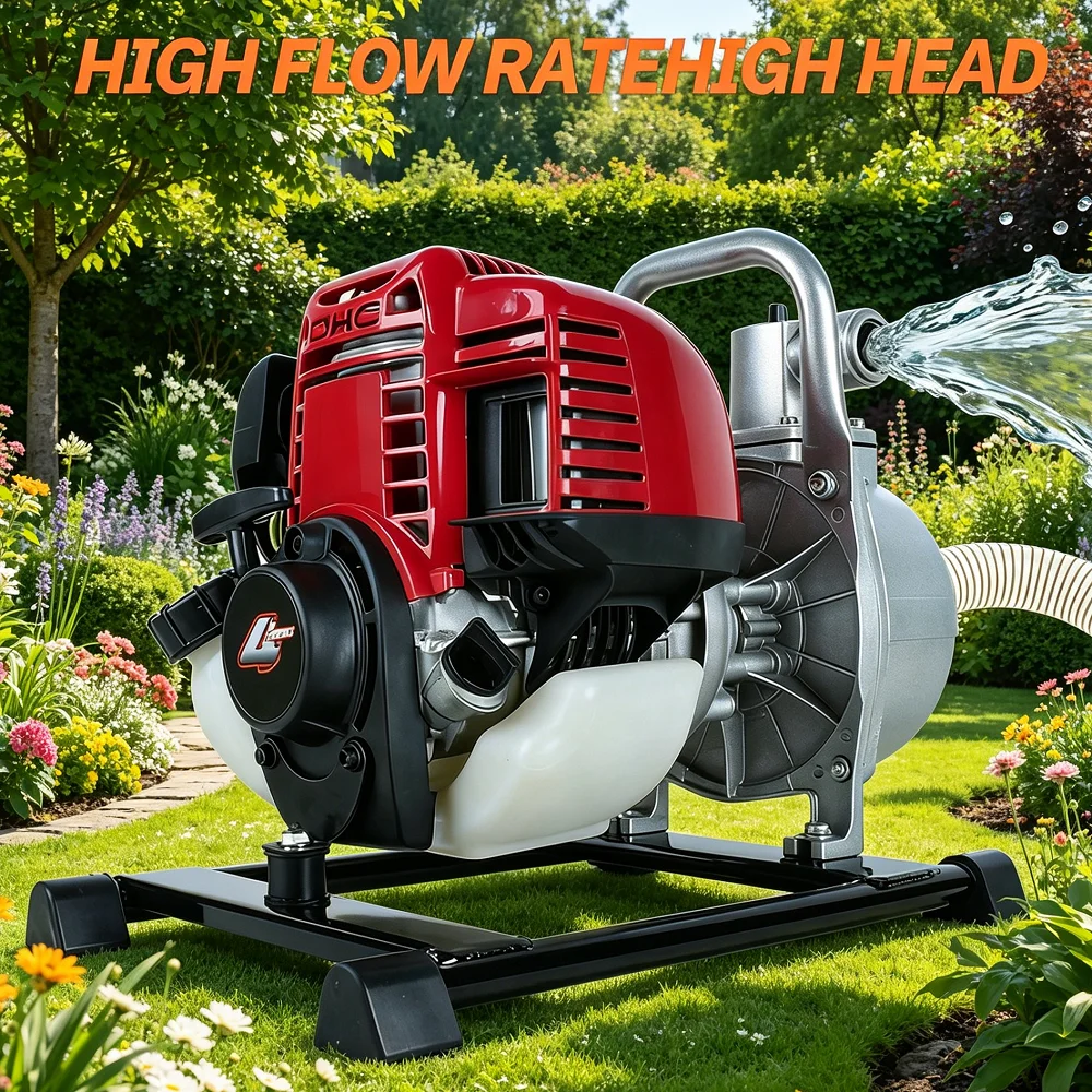 Portable 4-Stroke Gas Water Pump High Flow High Head Self-Priming Centrifugal Pump for Garden Irrigation Farm Water Transfer
Portable 4-Stroke Gas Water Pump High Flow High Head Self-Priming Centrifugal Pump for Garden Irrigation Farm Water Transfer