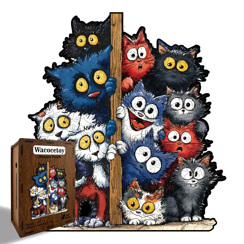 Wooden Puzzles for Adults Irregular Cats Jigsaw Puzzle High Quality Wood Toy Home Wall Art Decor Ideal Birthday Festival Gifts
Wooden Puzzles for Adults Irregular Cats Jigsaw Puzzle High Quality Wood Toy Home Wall Art Decor Ideal Birthday Festival Gifts