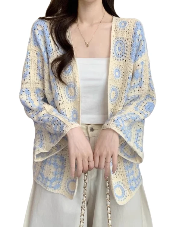 Женский вязаный открытый кардиган больших размеров с открытыми крючками, верхняя одежда, шил, топ в Корейском стиле, свободный крой, длинный све
Женский вязаный открытый кардиган больших размеров с открытыми крючками, верхняя одежда, шил, топ в Корейском стиле, свободный крой, длинный све