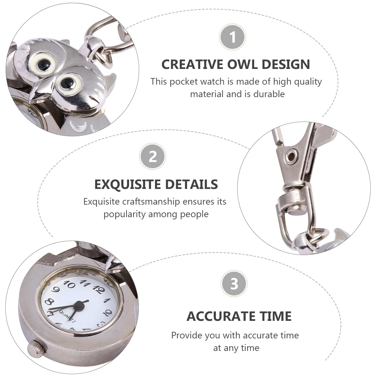 1Pcs Retro Owl Pocket Watch Lightweight Durable Creative Spread Wings Cartoon Decorative Timepiece Gift Accessory
1Pcs Retro Owl Pocket Watch Lightweight Durable Creative Spread Wings Cartoon Decorative Timepiece Gift Accessory