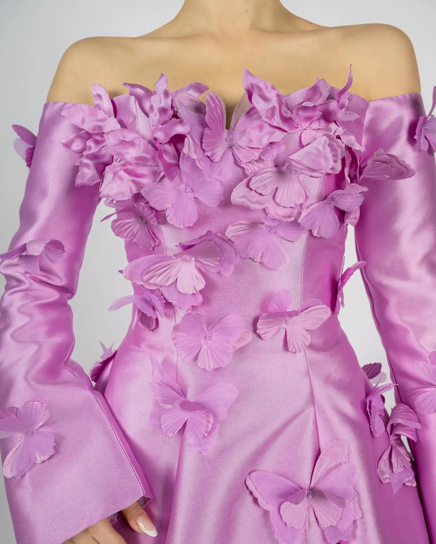 Customized Delicate Strapless Satin Appliques Long Sleeves Evening Dresses Elegant Floor Length Celebrity Gowns Vestido De Noche
Customized Delicate Strapless Satin Appliques Long Sleeves Evening Dresses Elegant Floor Length Celebrity Gowns Vestido De Noche