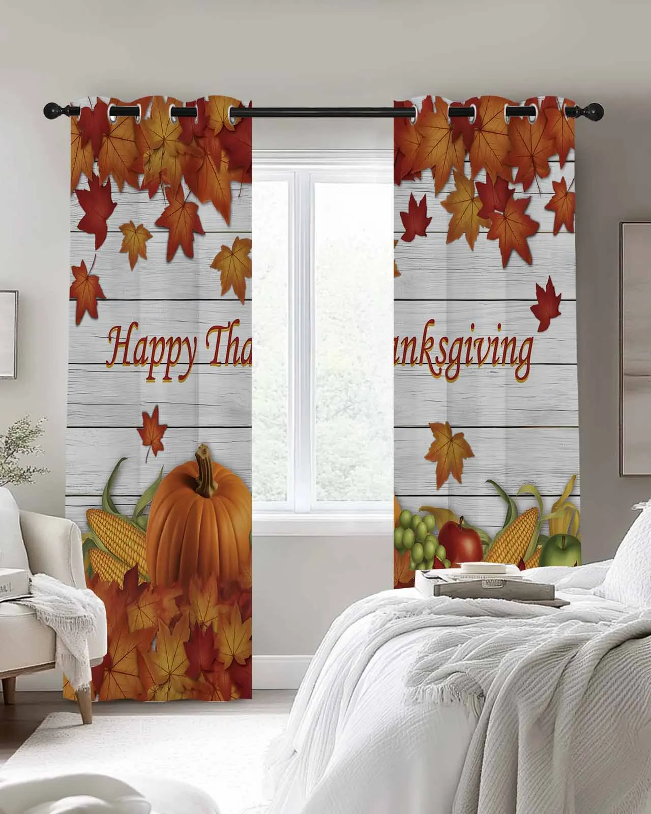 White Wood Grain Pumpkin Polyester Window Curtains For Living Room Kitchen Bedroom Drapes
White Wood Grain Pumpkin Polyester Window Curtains For Living Room Kitchen Bedroom Drapes