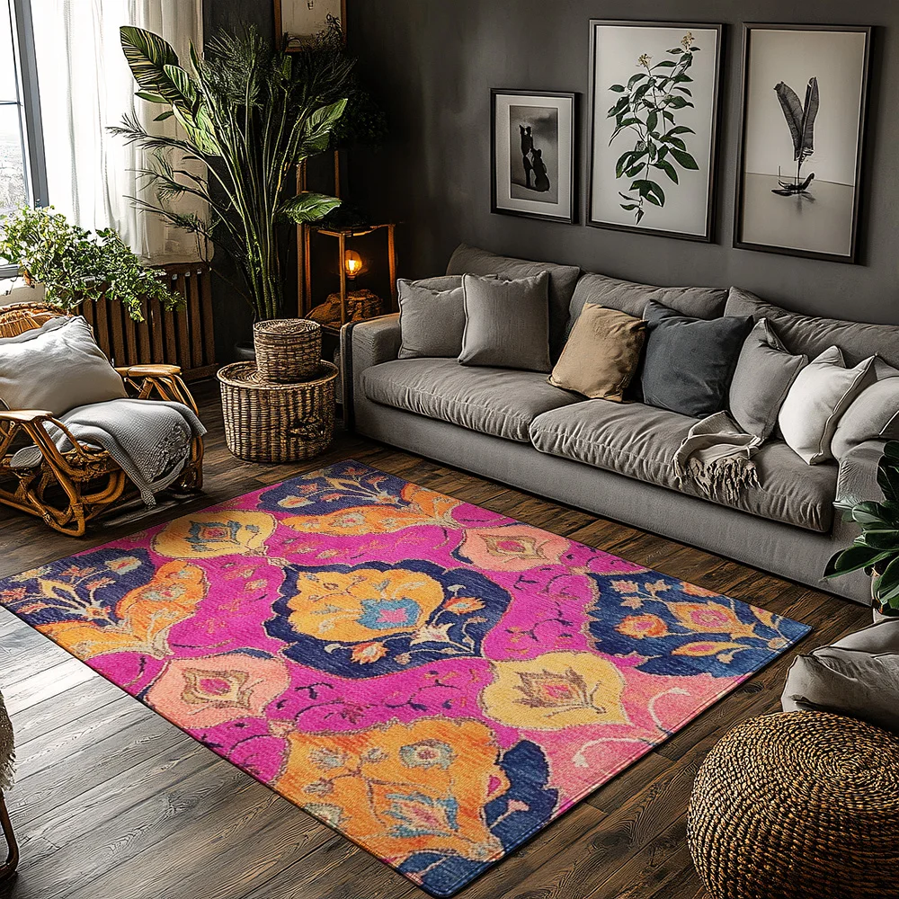 Стильный ковер, нескользящий моющийся домашний и уличный ковер, богемный напольный коврик для гостиной, спальни, домашний акцент
Стильный ковер, нескользящий моющийся домашний и уличный ковер, богемный напольный коврик для гостиной, спальни, домашний акцент