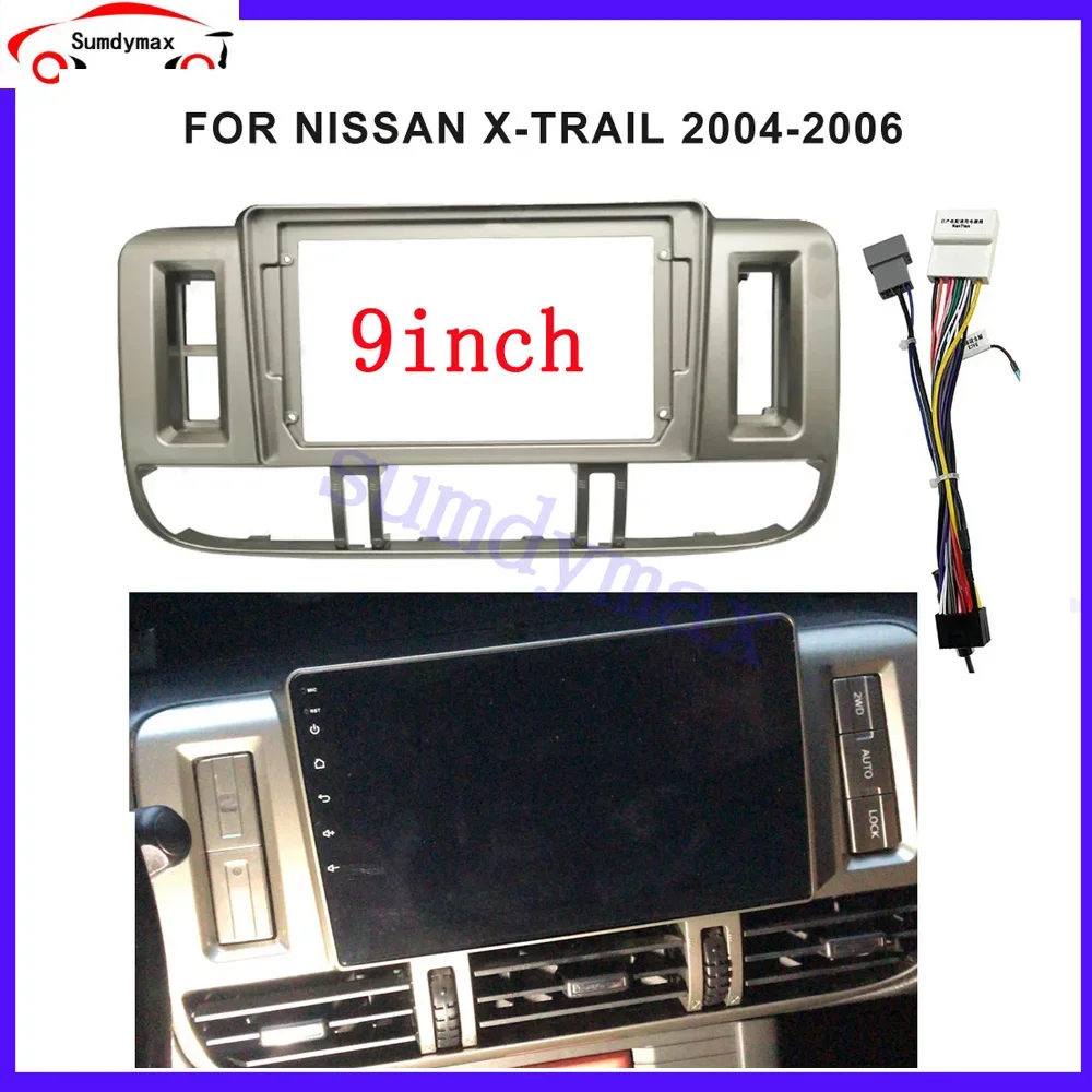 9inch 2 Din Car Radio Fascia For Nissan X-Trail Xtrail T30 2004-2006 Dashboard Mount Kit Dash Mount DVD Frame with cable
9inch 2 Din Car Radio Fascia For Nissan X-Trail Xtrail T30 2004-2006 Dashboard Mount Kit Dash Mount DVD Frame with cable