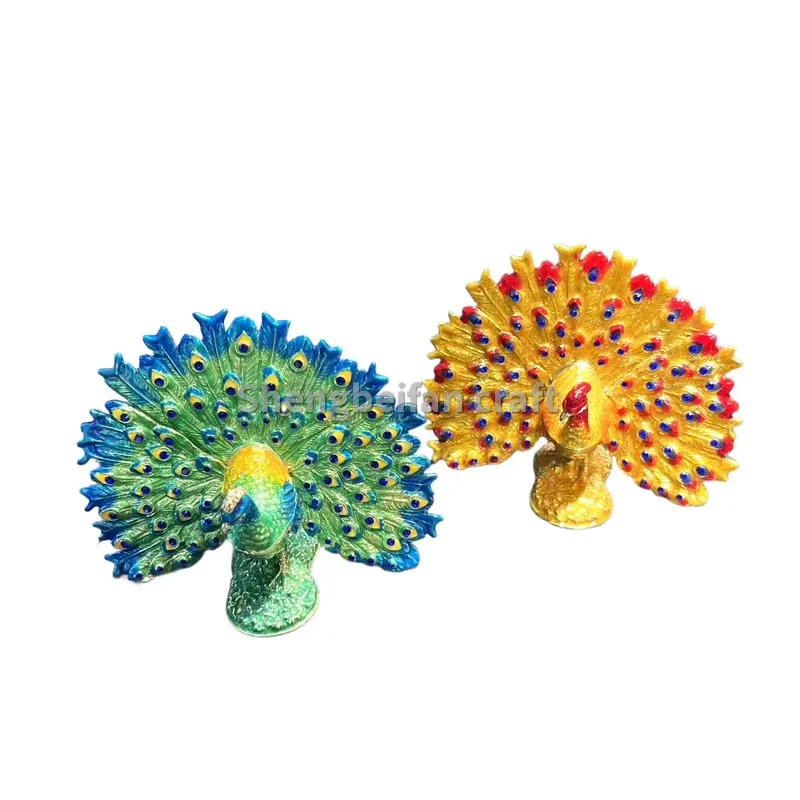 Metal Craft Enamel Ornament Peacock Jewelry Box Trinket Decoration Bithday Gift Trinket Box For Home Decor
Metal Craft Enamel Ornament Peacock Jewelry Box Trinket Decoration Bithday Gift Trinket Box For Home Decor