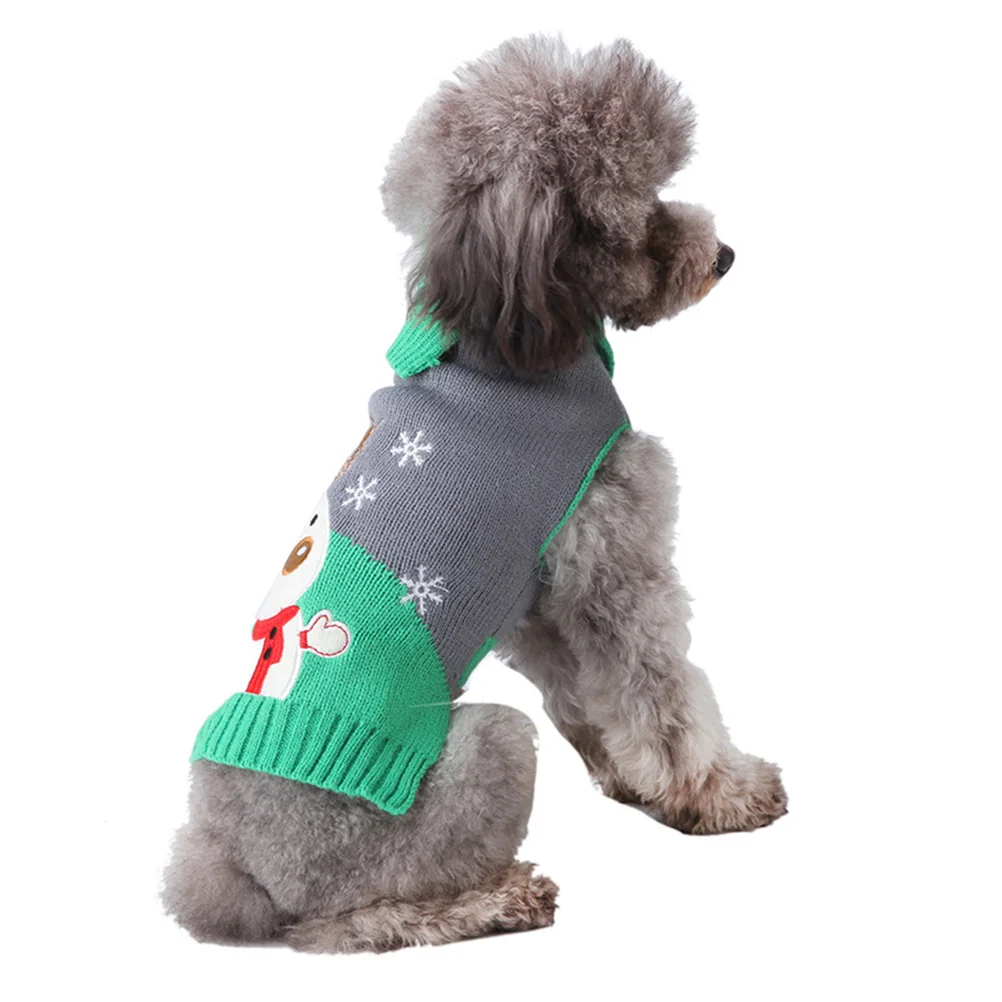 Pet Dog Clothes Knitted Sweater Snowman Elk Pattern Christmas Hoodies Warm Winter Garment Size M for Small Dogs
Pet Dog Clothes Knitted Sweater Snowman Elk Pattern Christmas Hoodies Warm Winter Garment Size M for Small Dogs