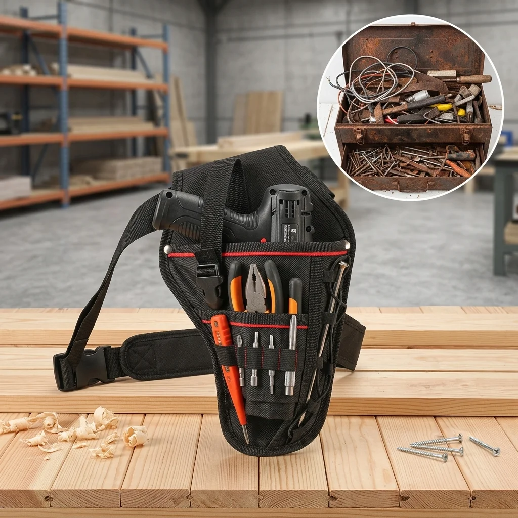 Multi functional waterproof hand drill waist bag, wrench hammer screwdriver kit, suitable for carpenters/repairmen/electricians
Multi functional waterproof hand drill waist bag, wrench hammer screwdriver kit, suitable for carpenters/repairmen/electricians