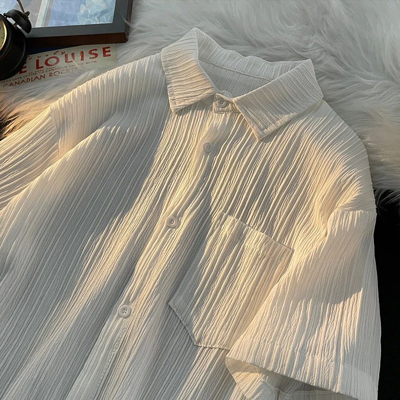 Loose Fit Summer Short Sleeve Shirt Men's Casual Thin Outerwear Top Striped Fashionable Male Fashion Summer Shirt
Loose Fit Summer Short Sleeve Shirt Men's Casual Thin Outerwear Top Striped Fashionable Male Fashion Summer Shirt