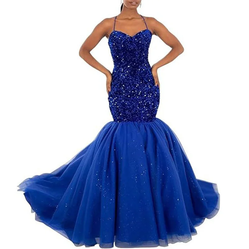 Mermaid Sequined Tulle Spaghetti Straps Formal Evening Dresses Prom Bridesmaid Pageant Wedding Party Homecoming Cocktail
Mermaid Sequined Tulle Spaghetti Straps Formal Evening Dresses Prom Bridesmaid Pageant Wedding Party Homecoming Cocktail