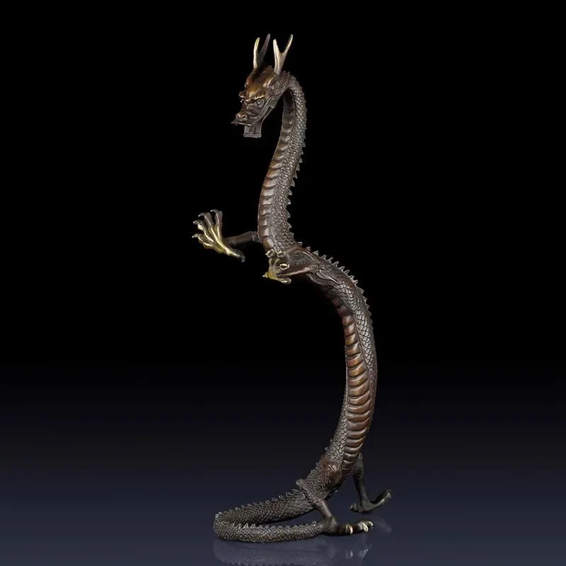 Figurines Pure Brass Dragon Artifact Decoration Chinese Zodiac Dragon Moscot Home Decoration Gifts To Friends and Customers
Figurines Pure Brass Dragon Artifact Decoration Chinese Zodiac Dragon Moscot Home Decoration Gifts To Friends and Customers