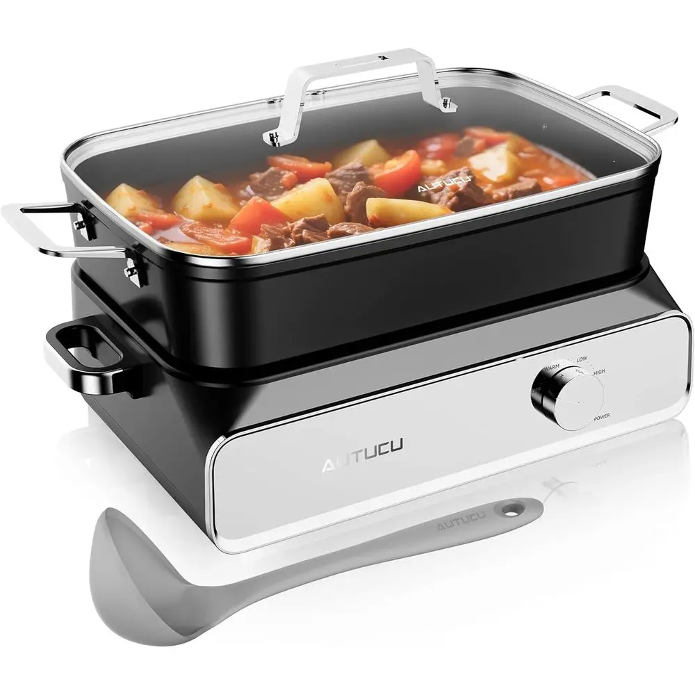 Slow Cooker 10-Quart - POA-ree Ceic Coating, Oven Sae to 450° | Keep Warm unction or Large amily Gatherings (Includes Silicone S
Slow Cooker 10-Quart - POA-ree Ceic Coating, Oven Sae to 450° | Keep Warm unction or Large amily Gatherings (Includes Silicone S