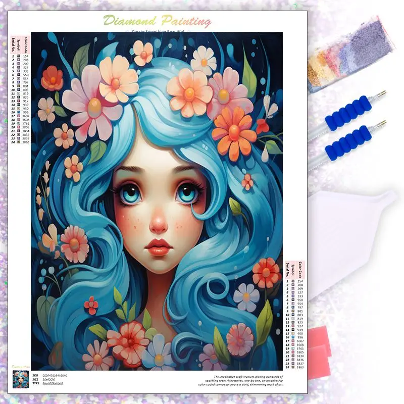 CHENISTORY DIY Diamond Embroidery Flower Girl Full Square Round Diamond Painting Figure Cross Stitch Rose New Arrival Wall Art
CHENISTORY DIY Diamond Embroidery Flower Girl Full Square Round Diamond Painting Figure Cross Stitch Rose New Arrival Wall Art