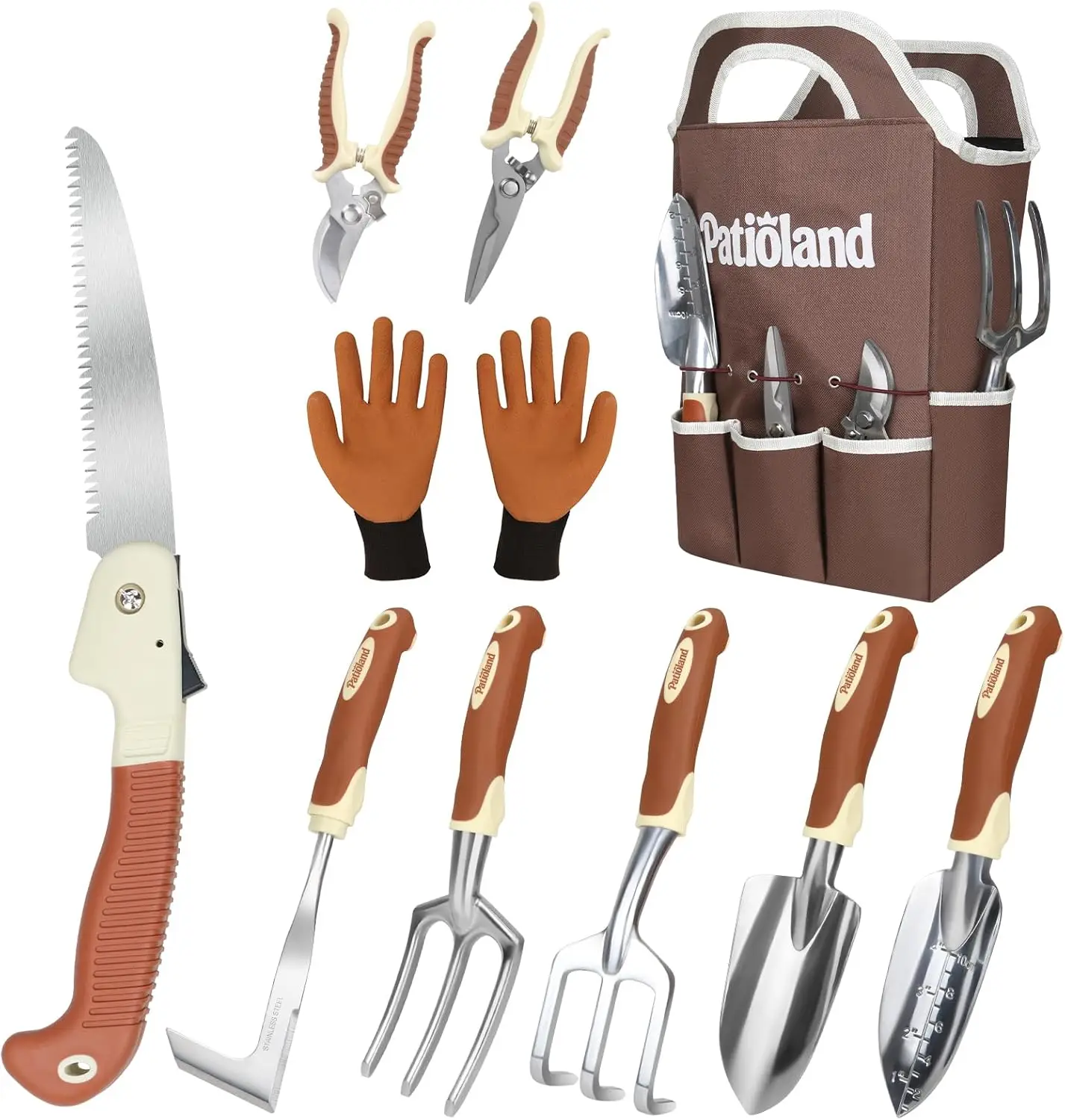 10-Piece Garden Tool Set with Rust-Proof Aluminum, Ergonomic Handles, Tote & Gloves, Ideal Gift
10-Piece Garden Tool Set with Rust-Proof Aluminum, Ergonomic Handles, Tote & Gloves, Ideal Gift