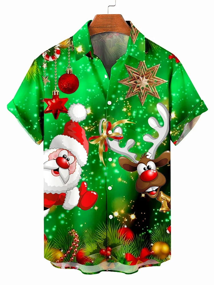 New Christmas Clothing Hawaiian Summer Men's Shirt Short Sleeve Tops 3d Santa Claus Graphic Male Women Hip Hop Oversize Shirts
New Christmas Clothing Hawaiian Summer Men's Shirt Short Sleeve Tops 3d Santa Claus Graphic Male Women Hip Hop Oversize Shirts