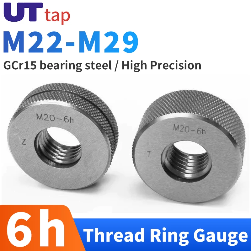 UT TAP 1SET(1*GO+1*NOGO) 6h M22-M29 Standard Metric Fine Tooth Thread Ring Gauge Measure Tool X3.0/2.5/2.0/1.5/1.25/1.0/0.75/0.5
UT TAP 1SET(1*GO+1*NOGO) 6h M22-M29 Standard Metric Fine Tooth Thread Ring Gauge Measure Tool X3.0/2.5/2.0/1.5/1.25/1.0/0.75/0.5