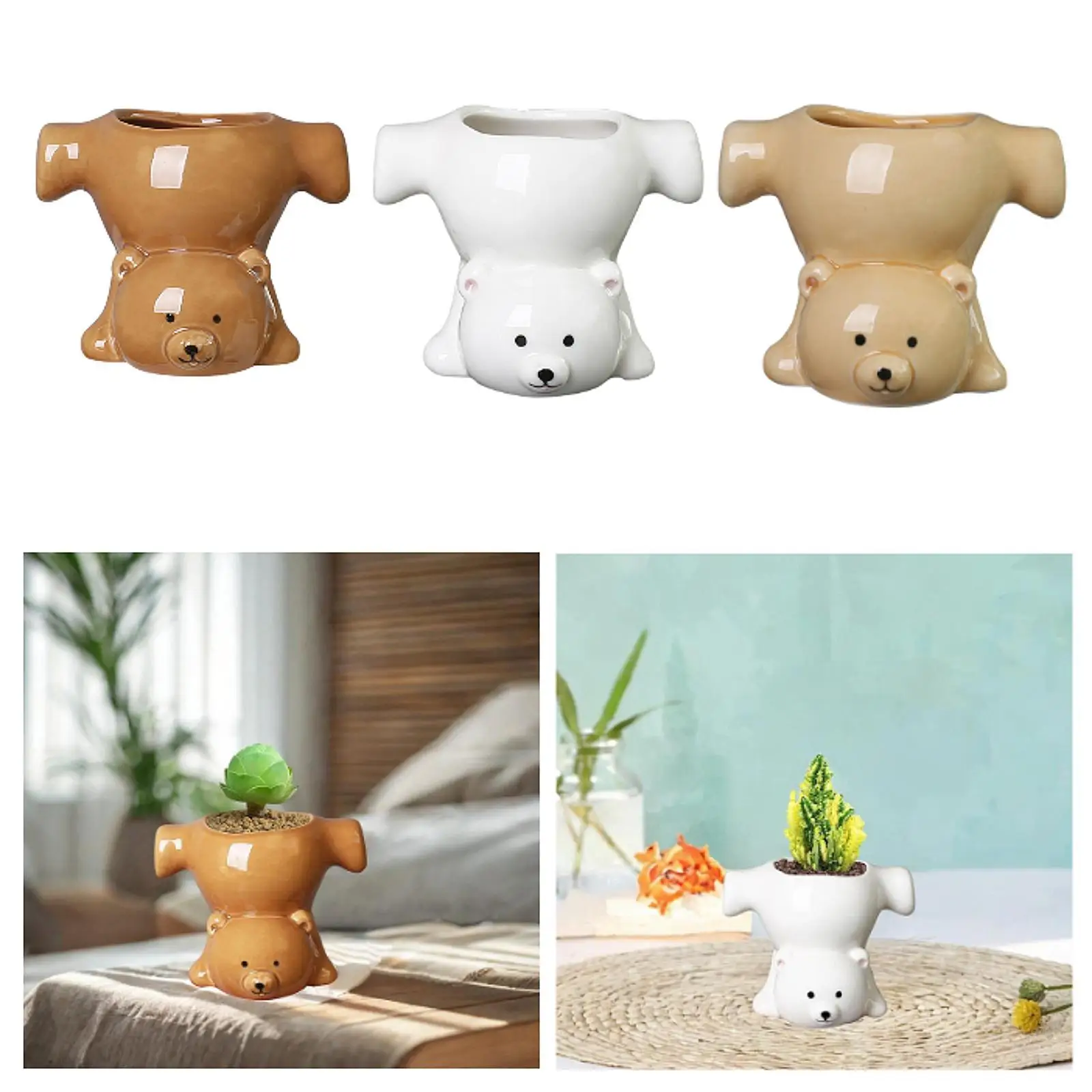 Bear Plant Pot Pen Holder Sculpture Cute Gifts Flower Pot Planters Container for Indoor Plants Kitchen Garden Tabletop Office
Bear Plant Pot Pen Holder Sculpture Cute Gifts Flower Pot Planters Container for Indoor Plants Kitchen Garden Tabletop Office