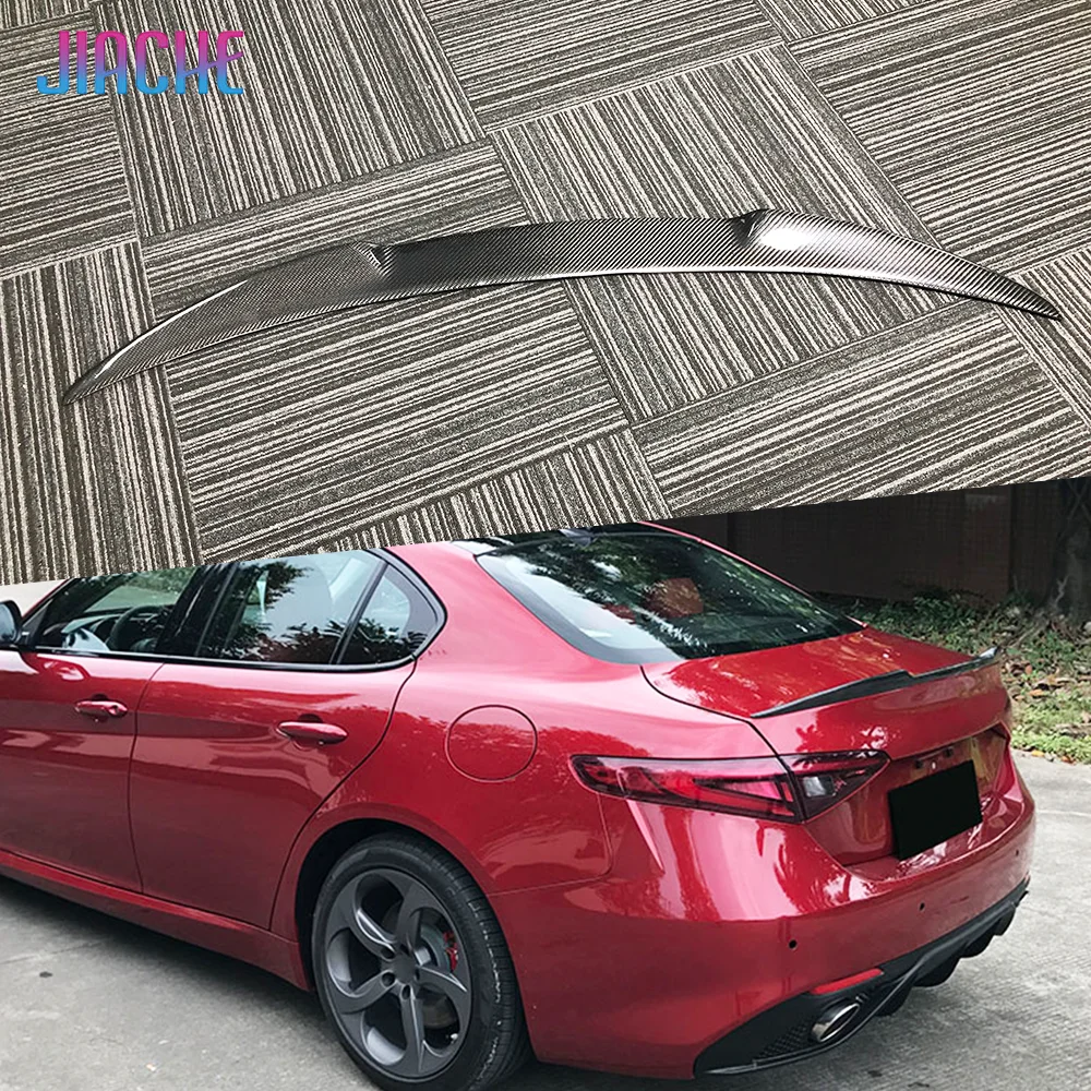 JIACHE Carbon Fiber Rear Spoiler Rear Boot Duck Wings For Alfa Romeo Giulia Spoiler 2015-2019 Trunk Trim Sticker Car Styling
JIACHE Carbon Fiber Rear Spoiler Rear Boot Duck Wings For Alfa Romeo Giulia Spoiler 2015-2019 Trunk Trim Sticker Car Styling