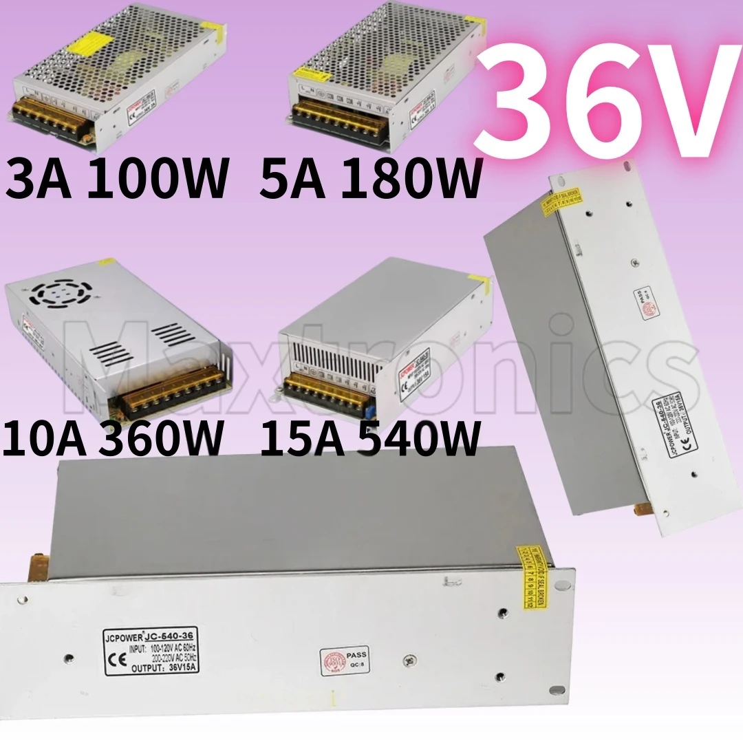 AC 110V 220V To DC 36V 3A/5A/10A/15A Power Supply Source Adapter 100W 180W 360W 540W Switching Power Supply Light Transformer
AC 110V 220V To DC 36V 3A/5A/10A/15A Power Supply Source Adapter 100W 180W 360W 540W Switching Power Supply Light Transformer