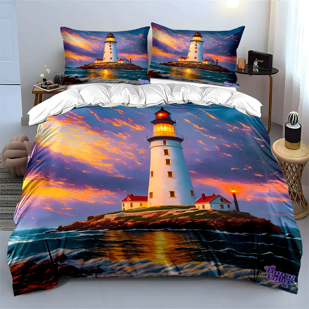Beautiful sunset lighthouse seascape Print Soft Comfortable Duvet Cover Bedding Set Included 1*Duvet Cover 2*Pillowcases
Beautiful sunset lighthouse seascape Print Soft Comfortable Duvet Cover Bedding Set Included 1*Duvet Cover 2*Pillowcases